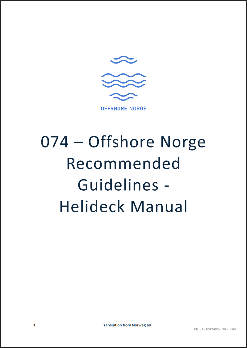Offshore Norge 074 Helideck Manual cover
