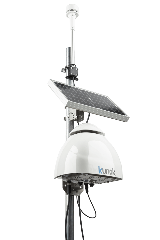 Kunak AIR Pro air quality station with solar panel