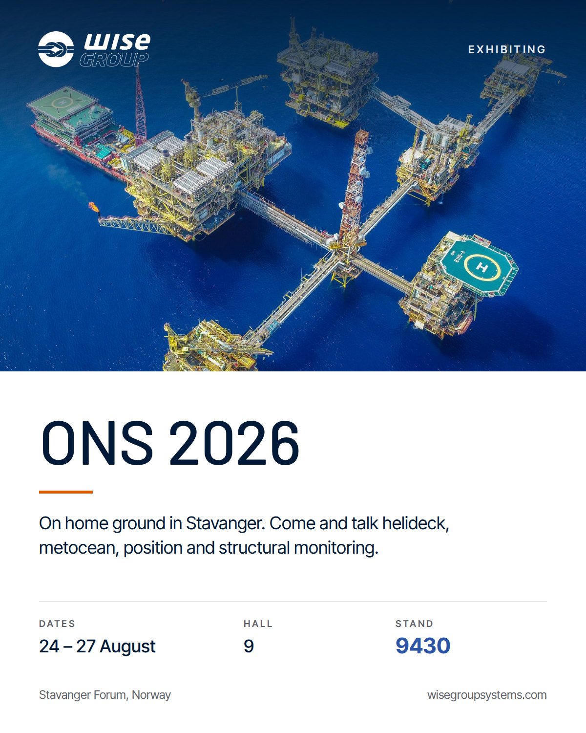 Meet WISE Group at ONS 2026 in Stavanger