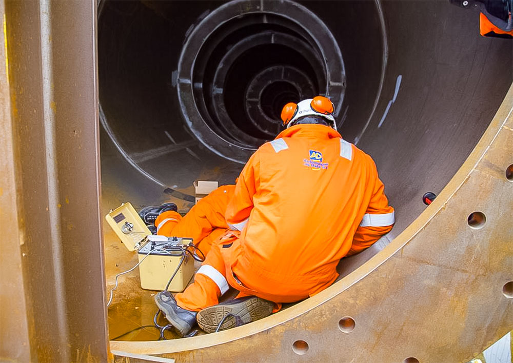 WISE Group engineer at work in the yard